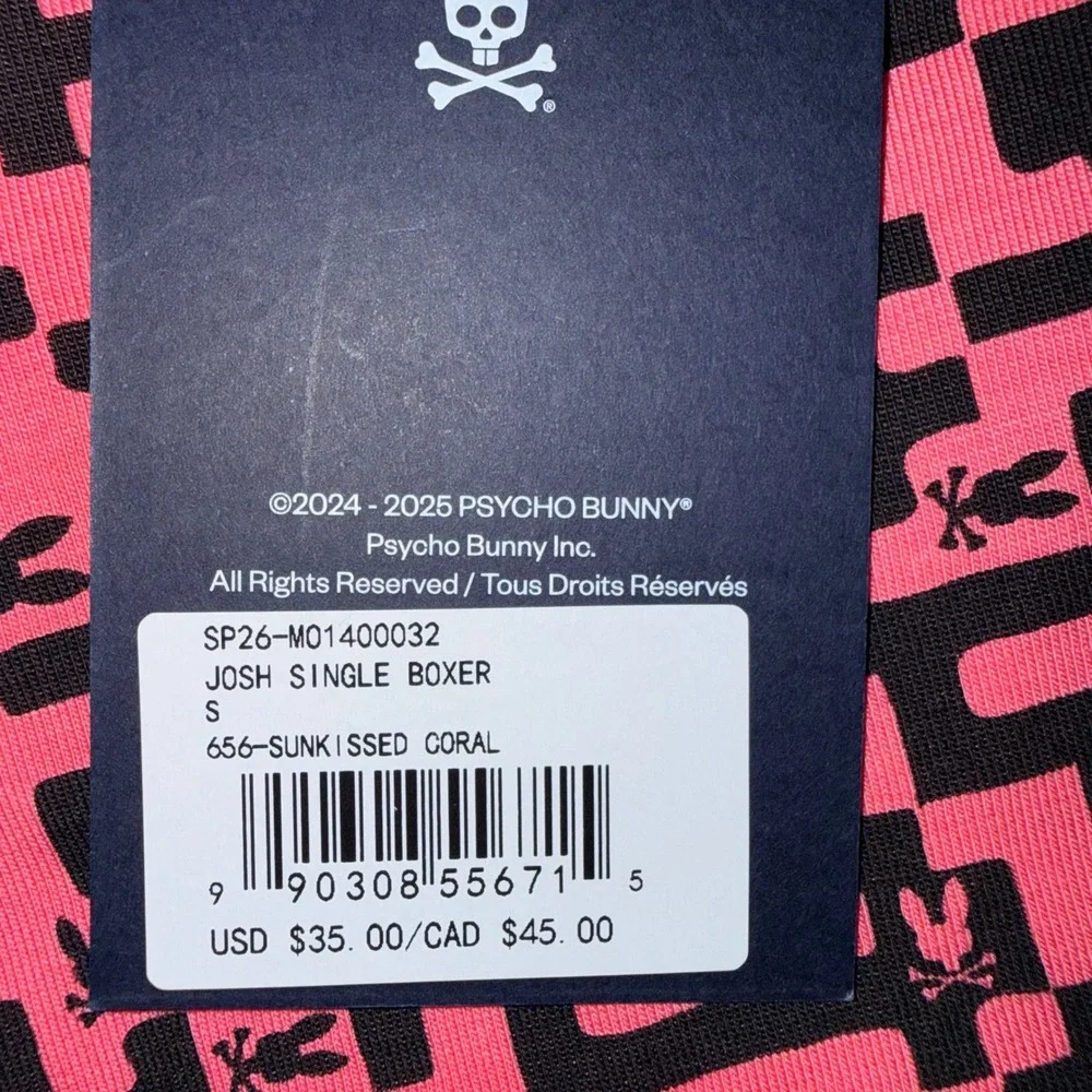 Psycho Bunny Mens Small 2 Pair Boxer Brief NWT